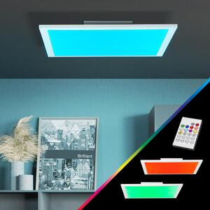 BRILLANTE plafoniera a LED Abie con cambio colore RGB controllabile da telecomando | 40x40cm | 24 Watt | 2400 Lumen | 2700-6500 Kelvin | metallo/plastica | bianco