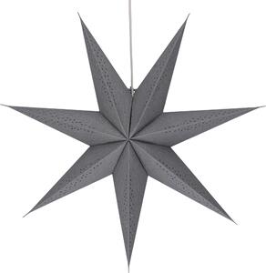 Stella pieghevole di carta illuminata dell'Avvento, stella di Natale 60 cm - Siddharta Silver, color argento, decorazione per finestre a stella