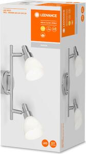 Faretto da soffitto LED 827, 27,5 x 8 x 16 cm, bianco/argento, bianco caldo
