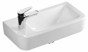 VIGOUR CLIVIA lavabo quadrato 50x25 cm foro per rubinetto a sinistra, bianco