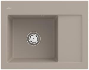 Lavello da cucina Villeroy&Boch, lavello da cucina Subway 45 Compact Almond 650x510mm, larghezza base 45cm