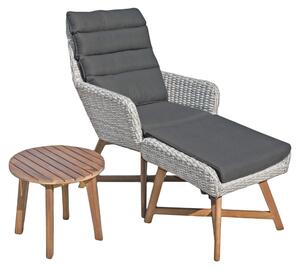 Garden Pleasure 970371 Garden Pleasure Calvia Loungesessel grau