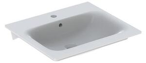Lavabo per mobili Geberit RENOVA PLAN con foro per rubinetto, con sfioratore 550 x 480 mm bianco