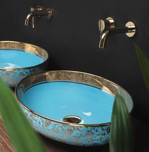 Lavabo da appoggio Rea MARGOT BLUE/GOLD