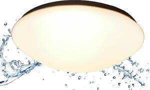 Trango 3105 IP44 Luce da bagno a LED in acrilico bianco con regolazione della temperatura di colore CCT 3000K I 4000K I 6000K (tramite interruttore ON/OFF) *NOAH* incl. 1 modulo LED da 20 watt per plafoniera