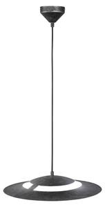 Lampada a sospensione a LED, finitura anticata color ruggine, altezza 125 cm