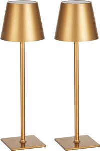 Lampada da tavolo senza fili, confezione da 2, batteria ricaricabile da 5200 mAh, lampada da scrivania, oro