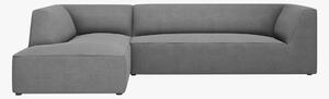 Divano angolare Ruby 4 posti in tessuto - L273cm