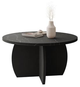 MIRJAN24 Tavolino Tamisa, tavolino da salotto (Colore: Nero / Marmo nero)