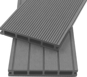 Home Deluxe - Pannelli per decking in WPC SAMANA - Antracite, 10m² - Inclusi sottostruttura e accessori completi I Decking bordo piscina decking balcone