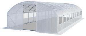 TOOLPORT Serra da Giardino tunnel Serra Orto stabile e robusto 4x10m - Telo PE 180g/m² bianco transparente