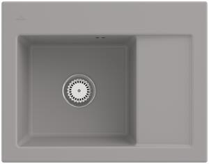 Lavello da cucina Villeroy&Boch, lavello da cucina Subway 45 Compact Fossil 650x510mm, larghezza base 45cm