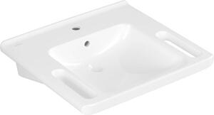 V&B Vicare lavabo 60x55cm, con foro per rubinetto, con troppopieno, bianco