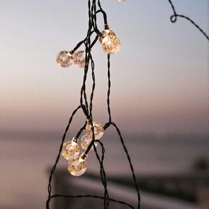 Catena luminosa da esterno LED solare 266,6 cm di lunghezza IP44 nero 1800 K 4000 lm decorativo giardino solare esterno
