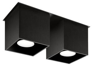 Plafoniere, alluminio nero, lunghezza 26 cm
