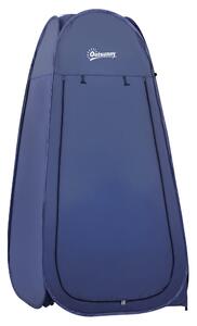 Outsunny Tenda da Doccia Pop Up Impermeabile in Poliestere e Plastica, 100x100x185 cm, Blu Navy