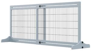 Barriere di sicurezza in legno per cani PawHut, barriera di sicurezza estensibile per porte, barriera per cani
