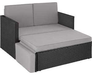 Tectake® Rattan Lounge Korfu 2 posti resistente