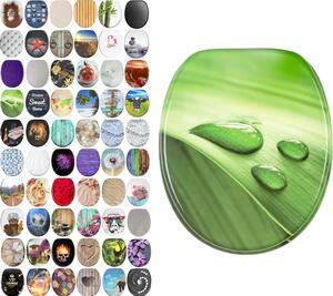 SANILO® Sedile per WC con sistema di chiusura rallentata e sistema di fissaggio rapido, modello Green Leaf. Sedile per WC direttamente dal produttore, copriwater, sedile per WC
