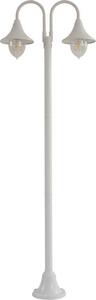 Lindby Madea luce per esterni, bianca, 2 luci, 213 cm, E27, IP44