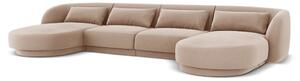 Divano angolare Tulum panoramico 5 posti in velluto