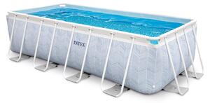 INTEX 26780GN - Piscina con struttura a prisma - Chevron (400x200x100cm) Piscina gonfiabile Piscina da giardino