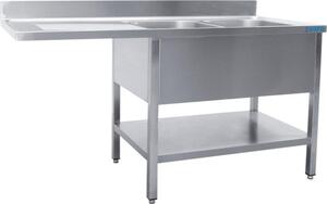Centro lavabo Saro con 2 vasche, lato destro - profondità 700 mm, 1800 mm