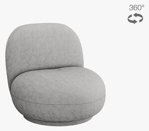 Poltrona girevole Chuck in ciniglia - L77 cm