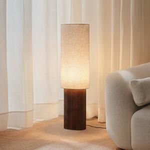 Lampada da terra Kimiko Lindby, Legno scuro, Soggiorno / Sala da pranzo, Legno, Scandinavo, Lampada da terra