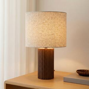 Lampada da tavolo Kimiko Lindby, Legno scuro, Soggiorno / Sala da pranzo, Legno, Scandinavo, Lampada da tavolo