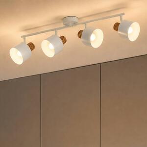 Faretto da soffitto Lindby Lenja, a 4 luci, beige, E14, metallo Lenja Lindby, dimmerabile, Crema / Ambra, Soggiorno / Sala da pranzo, Metallo, Moderno, Downlight