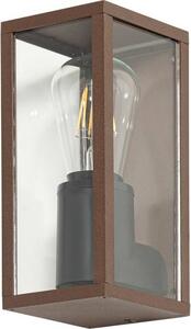 Lindby Robigus, lampada da parete per esterni, color ruggine, alluminio