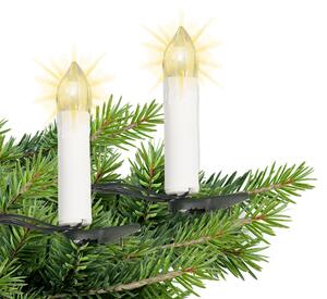 Catena luminosa a LED per albero 14,5 m con 30 candele bianche calde e timer - per uso interno ed esterno IP44