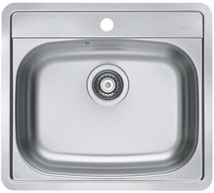Lavello in acciaio inox ALVEUS More 10 Natur 560x500x0,6 mm 1106813