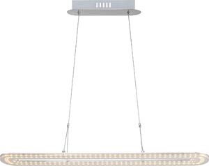 Lampada a sospensione a LED, acrilico trasparente cromato, L 80 cm