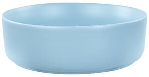 BELIANI Lavabo da appoggio in Vetroceramica blu rotondo ⌀ 37 cm bagno moderno