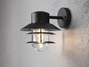 Lanterna da parete a sospensione a LED per esterni, resistente alle intemperie, lampada da esterno da 24 cm, nera