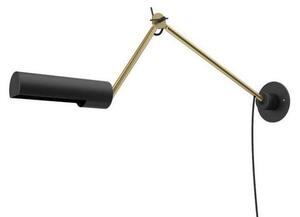 Applique SLENDER nero-ottone-oro 1xE27x25W metallo dim.: 25x100x10 cm IP20 Lucide