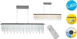 Lampada a sospensione Näve LED "Diamonds" - Materiale: metallo, acrilico - Colore: cromo; 6093242