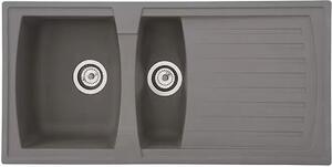 Lavello da incasso Boston, 100 x 50 cm, grigio cemento