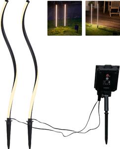 Northpoint solare LED sentiero luce giardino illuminazione esterna bianco caldo impermeabile con batteria ricaricabile