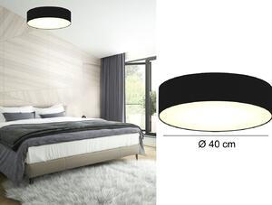 Lampada da soffitto a LED rotonda Ø40 con paralume in tessuto nero Paralumi per lampade da soffitto
