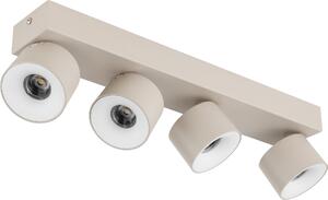 Plafoniera a LED, color sabbia opaco, orientabile, L 45,5 cm