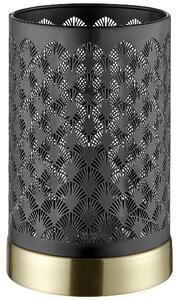 Lampada da comodino, interruttore, altezza 19cm, Ø 12cm, E14, max. 42W, metallo