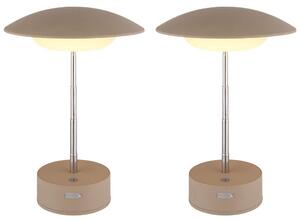 2 lampade da tavolo a LED, con dimmer touch, altezza regolabile, altezza 26 cm