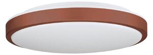 Plafoniera LED, acciaio, color moka, bianco, P 43 cm