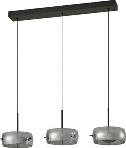 Lucande Lampada a sospensione a LED Martis, nera, a 3 luci, con regolazione continua
