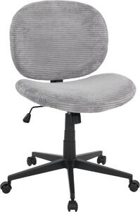 Sedia da ufficio >Tilo< in grigio, tessuto cordato - 61x90x61 cm (LxAxP)