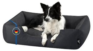 BedDog letto per cani ZARA cuscino per cani con rivestimento lavabile cesto per cani divano per cani, GRAFIT (grafite), (L) circa 80x65x18cm