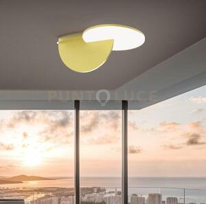 Noa-pl plafoniera led 36w struttura in metallo ottone verniciato,di